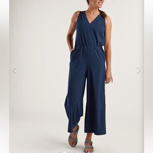 Title Nine Women's Getaway Wide Leg Jumpsuit - Navy Blue